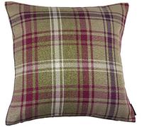 McAlister Textiles Angus Tartan Plaid Cushion Cover Luxury Decorative Scatter Throw Pillow For Your Home Mulberry Purple 43 x 43 Cm - 17 x 17 Inches