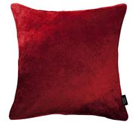 McAlister Textiles Luxury Shiny Crushed Velvet Cushion Cover - Decorative Scatter Throw Pillow For Sofa Or Bedroom 49x49cm Red