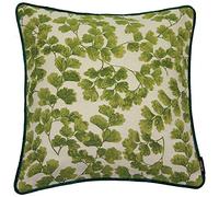 McAlister Textiles Luxury Tapestry Cushion Cover. Maidenhair Fern Green Decorative Scatter Throw Pillow For Bed or Sofa. Original Design Machine Washable With Hidden Zipper 43cm x 43cm