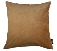 McAlister Textiles Matt Velvet Knife Edge Cushion Covers - Caramel 50 x 50 cm - Plush Decorative Throw Pillows Machine Washable & Fade Resistant