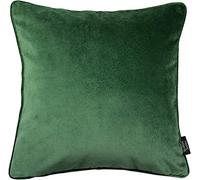 McAlister Textiles Matt Velvet Piped Cushion Covers - Moss Green 49x49 Cm - 19x19 Inches - Plush Decorative Throw Pillows Machine Washable & Fade Resistant