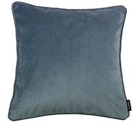 McAlister Textiles Matt Velvet Piped Cushion Covers - Petrol Blue 43x43 Cm - 17x17 Inches - Plush Decorative Throw Pillows Machine Washable & Fade Resistant