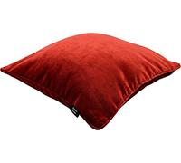 McAlister Textiles Matt Velvet Piped Cushion Covers - Rust Orange 49x49 Cm - 19x19 Inches - Plush Decorative Throw Pillows Machine Washable & Fade Resistant