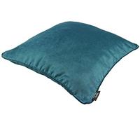 McAlister Textiles Matt Velvet Piped Cushion Covers - Teal Blue 49x49 Cm - 19x19 Inches - Plush Decorative Throw Pillows Machine Washable & Fade Resistant