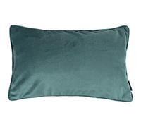 McAlister Textiles Matt Velvet Piped Cushion Covers - Teal Blue 60x40 Cm - 24x16 Inches - Plush Decorative Throw Pillows Machine Washable & Fade Resistant
