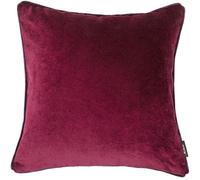 McAlister Textiles Matt Velvet Piped Cushion Covers - Wine Red 43x43 Cm - 17x17 Inches - Plush Decorative Throw Pillows Machine Washable & Fade Resistant