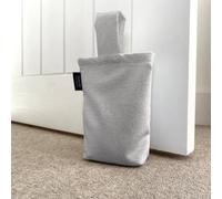 McAlister Textiles Milan Unfilled Fabric Door Stop Bag 21cm x17cm in Light Grey