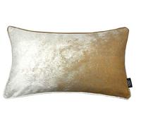 McAlister Textiles Shiny Crushed Velvet Cushion Cover Champagne Gold 60 x 40 Cm - 24 x 16 Inches. Luxury Decorative Scatter Throw Pillow For Sofa Or Bedroom
