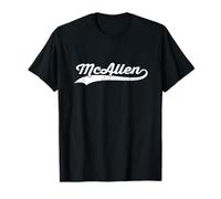 McAllen Texas Vintage Cursive US City Name Retro Sports T-Shirt