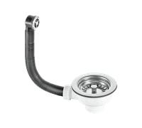 McAlpine 1 1/2" Basket Strainer Waste and Overflow - Clicker BSWCLSOFSS