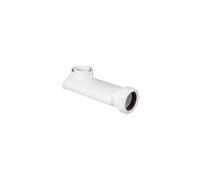 McAlpine WV-1 Bath Space-saver. 1.5" BSP female inlet nut x 1.5" universal compression outlet in White McAlpine White