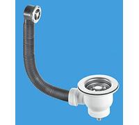 McAlpine 1 1/2” Mini Basket Strainer Waste and Overflow - Stainless Steel FMBSWSS85