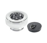 McAlpine 1.5" Backnut Bath Waste 70mm Chrome Plated Plastic Flange x 1.5" Tail Unslotted Plug - BW5