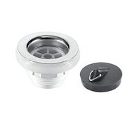 McAlpine BSW10 1½" Backnut Bath Waste: 70mm Stainless Steel Flange x 1½" Tail: Unslotted: Plug