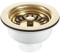 McAlpine 1.5" Basket Strainer Waste: 113mm Stainless Steel Flange: Stemball Plug: Centre Pin Model - BSWPVD