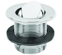 McAlpine 1.5-Inch Chrome Plated Brass Swivel Bath Waste with 58mm Tail & 70mm Flange