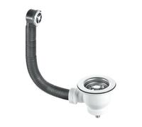 McAlpine 1.5" Mini Basket Strainer Waste - FMBSWSS85 in Silver McAlpine Silver