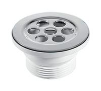 McAlpine BSW10P-F 1½" Shower Waste: 70mm Stainless Steel Flange: Centre Pin Model