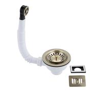 McAlpine 1.5" Universal Basket Strainer Waste and O/flow Brushed Brass