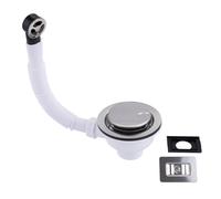 Mcalpine 1.5" Universal Basket Strainer Waste + O/flow SS Brushed Cover