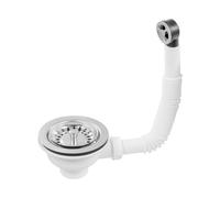 McAlpine 1.5" Universal Basket Strainer Waste & O/flow Stainless Steel in White McAlpine White