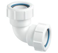 McAlpine 1½" 90º Multifit Bend | White | Polypropylene | 64mm x 95mm x 95mm