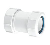 McAlpine 1¼" Multifit Straight Connector | White | Polypropylene