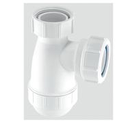 McAlpine 1¼" Shallow Basin Bottle Trap | White | Polypropylene | 60mm x 135mm x 95mm