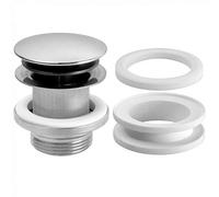 McAlpine 11/4" Basin Clicker Waste Polished S/S Flange Spring-Loaded CP Brass CWP60-SS