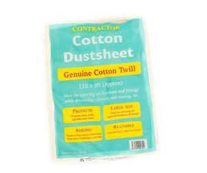 McAlpine 12Ft X 9Ft Cotton Dust Sheet in Cream McAlpine Cream
