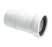 McAlpine 170- Straight Flexible WC Pan Connector | White | Polypropylene | 410mm
