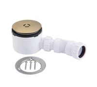 McAlpine 3 Pin Shower Trap + Flex Adaptor - Brushed Brass