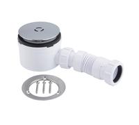 McAlpine Chrome Brass Shower Trap with Flexible Waste Hose - ST90CPB10-FLX 3 Pin 50mm Seal