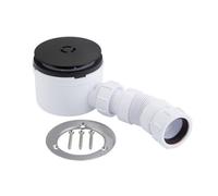 McAlpine 3 Pin Shower Trap + Flex Adaptor - Matt Black in White McAlpine White
