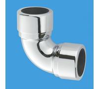 McAlpine 35A-CB Chrome Plated Brass 90° Compression Bend 1.25" in Silver McAlpine Silver