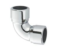 McAlpine 35A-CB Chrome-Plated Brass 90° Compression Bend 35mm, Tool-Free Installation