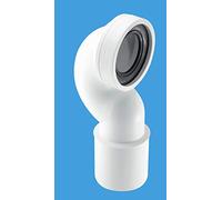 McAlpine 4”/110mm 90 Degree Space Saving Bend Adjustable Length Rigid WC Connector WC-CONQP