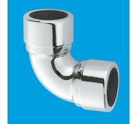 McAlpine 42A-CB Chrome Plated Brass 90° Compression Bend 1.5" in Silver McAlpine Silver