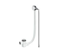 Mcalpine 50mm Water Seal Swivel Trap Curved Bath Filler And Overflow With Top Access Clicker 575mm Chrome Plated Cast Brass