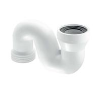 Mcalpine 50mm Water Seal Wc Toilet Pan Pushfit 's' Trap Pipe Connector 90-114mm Plain End Outlet Durable Polyethylene Wctrap4S