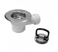 Mcalpine 65mm Belfast Sink Plug And Chain Waste Kit, Polished Finish, Made In The Uk, 6-Month Guarantee