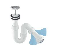 Mcalpine 75mm Water Seal All One Basin Trap With With Centre Pin Waste Multifit Compression Outlet Durable Polypropylene Sp10W