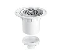 McAlpine TSG2-ANTI/LIG Trapped Floor Gully, 75mm Water Seal, 110mm/2in Vertical Solvent Outlet, Anti-Syphon & Anti-Rodent