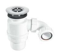 Mcalpine 80mm Water Seal Resealing Shower Trap Chrome Plated Plastic Flange 85mm