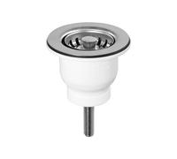 McAlpine 85mm Chrome Belfast Sink Basket Strainer Waste Kit MBSWSS85-90 in White McAlpine White