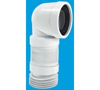 McAlpine 90 Degree Bend Flexible WC Connector 220-400mm WC-CON8F