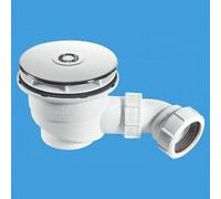 McALPINE 90mm CHROME LOW PROFILE SHOWER TRAY WASTE TRAP ST90CP10 1 1/2" OUTLET