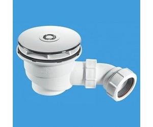 McALPINE 90mm CHROME LOW PROFILE SHOWER TRAY WASTE TRAP ST90CP10 1 1/2" OUTLET