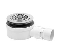 McAlpine 90mm Shallow Shower Trap - 53mm Height, Efficient Wastewater Removal - ST90CPB-P-53