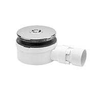 Mcalpine 90mm Shower Waste Trap 25mm Water Seal Chrome Plated Plastic Shallow Shower Trap 53mm Height